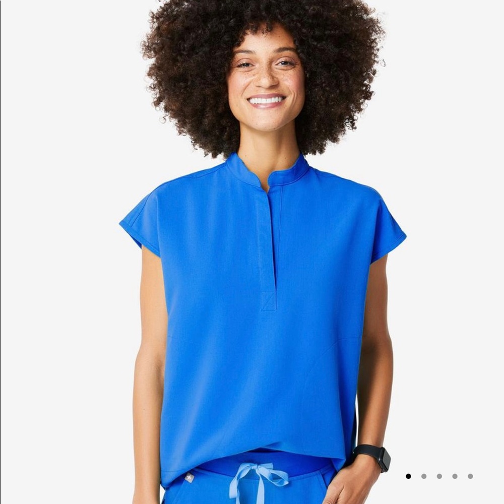 Figs Scrub Top Royal Blue Rafaela XS NWT